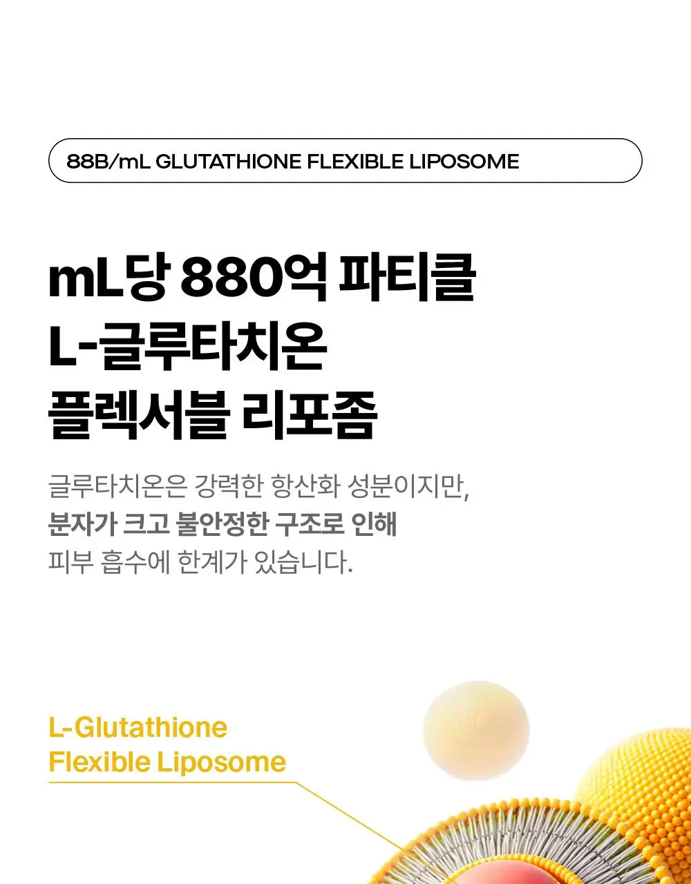 [잡티톤업/글루타치온] 퍼셀 880억/mL 글루타치온 플렉서블 리포좀 톤업앰플 20ml 상세페이지 21